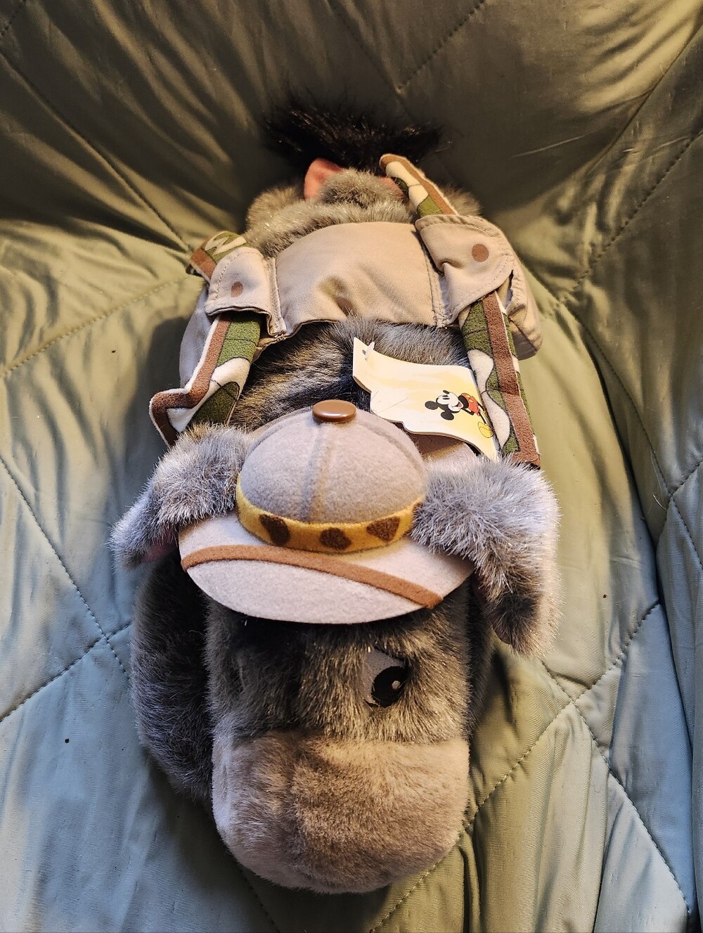 Disney Eeyore Gray Plush Safari New